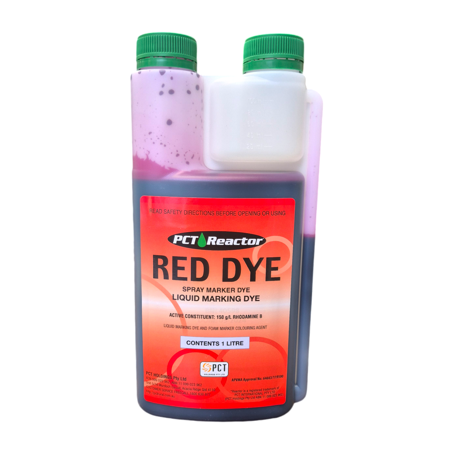 Reactor Red Dye Spray Indicator